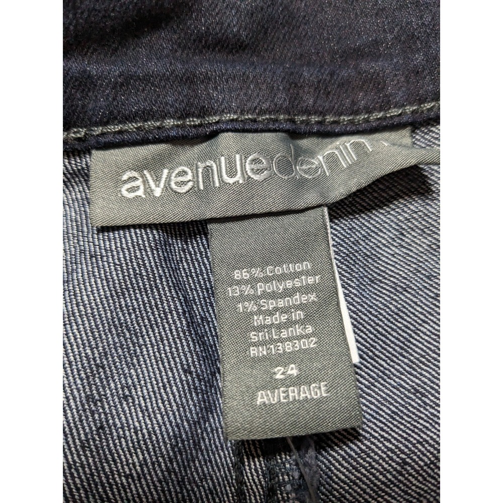 AVENUE DENIM CLASSIC TAPERED Women Plus 24 Average Cotton Poly Stretch Jeans NEW - Picture 13 of 16